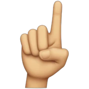 hand two finger gun  sticker