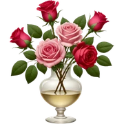 Roses in glass vase painting by Henri Fantin-Latour sticker