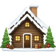 Christmas cabin sticker