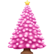 Pink Christmas tree sticker