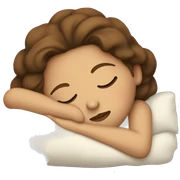Lady with brown hair sleeping  sticker