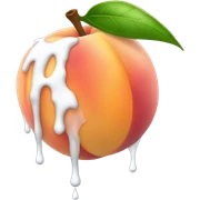 Peach dripping white towards the middle to the end sticker