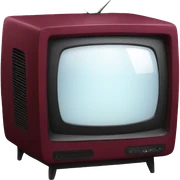 burgundy TV sticker