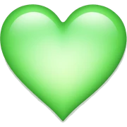 Light green heart  sticker