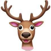 reindeer with pink ears sticker