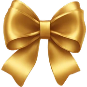 Gold bow sticker