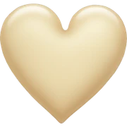 Cream colored heart sticker