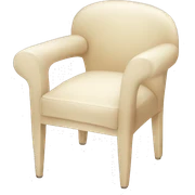 Cream colored chair sticker