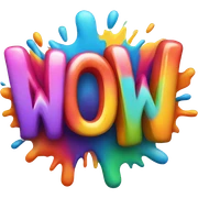 WOW on a Sticker sticker