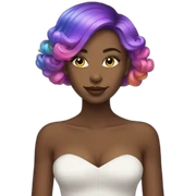 Posh-Girl-with-raibow-hair sticker