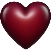 Dark red heart sticker