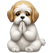 Shitzu praying for god sticker