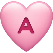 heart with the letter a in the middle sticker
