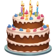 Birthday cake sticker