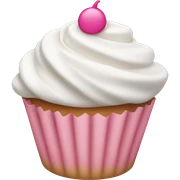 Pink and white cupcake sticker