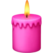 Pink candle  sticker