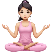 asian yoga girl light pink clothes  sticker