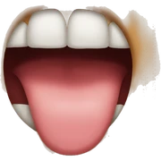 Mouth wide open sticker