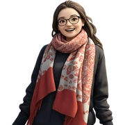smiling girl outdoors in scarf sticker