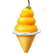 Mango frozen yogurt sticker