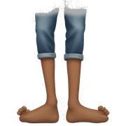 Emoji with feet sticker