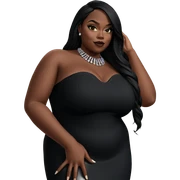 dark beauty in strapless dress sticker