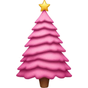 pink christmas tree sticker