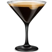 Expresso martini black glass sticker