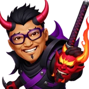 Demon-Horned Warrior sticker