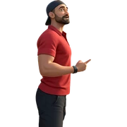 boy in red shirt outdoors sticker