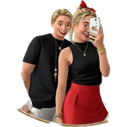 mirror selfie with jewelry sticker