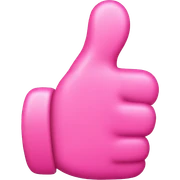 Pink thumbs up  sticker