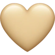 beige heart shape sticker