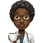 A black girl psychologist  with coffee in hand sticker