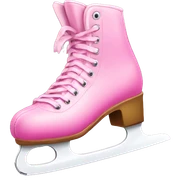 Pink ice skate sticker