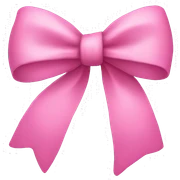 Pink bow sticker