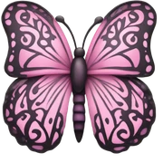 gothic pink butterfly sticker
