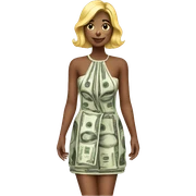 Money dress sticker