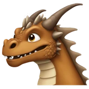Brown dragon sticker