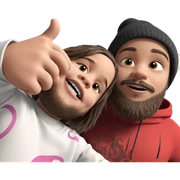 bearded boy in beanie sticker