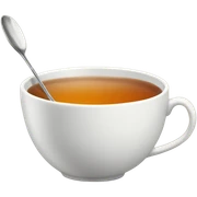 tea cup with stir spoon  sticker