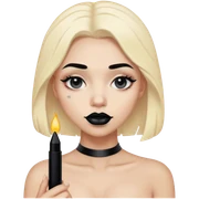 Black lipstick sticker