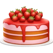 Strawberry cake sticker