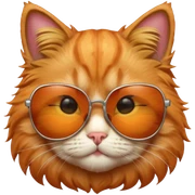 Cat with sunglasses sticker