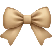 Beige bow sticker