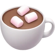 Light Pink mug of hot chocolate with marshmallows  sticker