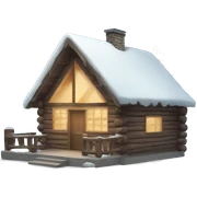 winter cabin sticker