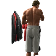male figure in locker room sticker