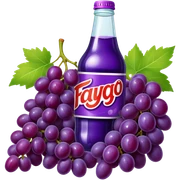 Grape pop words on the label say “ Faygo” sticker