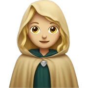 blonde haired girl in a cloak sticker